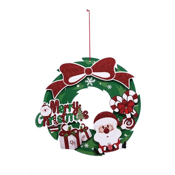 

creative christmas wreath garland window decoration shop door hanging ornament for home decoration party decoration pet supplies