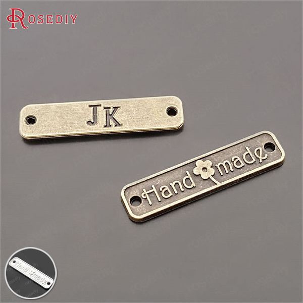 

29561)50pcs 25x6mm antique bronze zinc alloy handmade flower bracelet connect charms diy jewelry findings accessories wholesale, Silver
