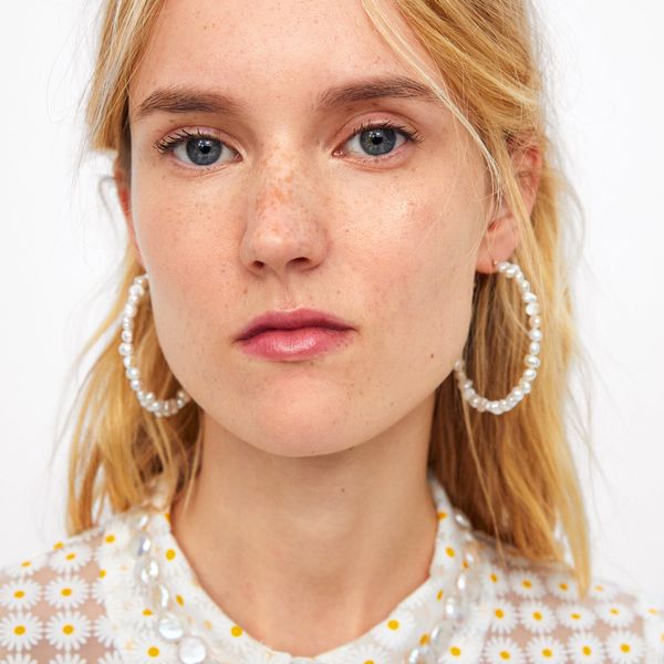 

vodeshanliwen za fashion bohemian simulated pearl earrings for women 2019 new vintage geometric statement big earrings jewelry, Silver