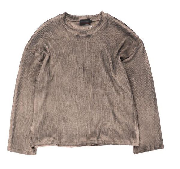 

designer brand sweater europe america high street wash old pullover gradient gradient shoulder sweater couple large size sweater, White;black