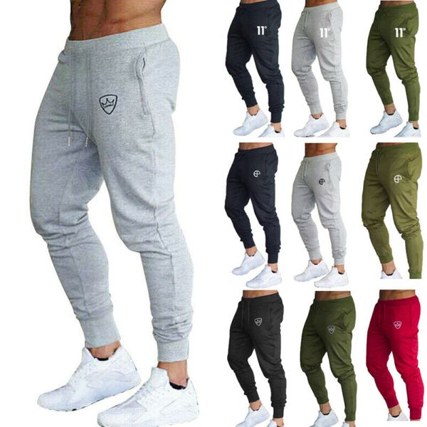 

новых мужчины sweatpants slim fit tracksuit днище спортивных брюки тощие беговые бегуны повседневные брюки, Black