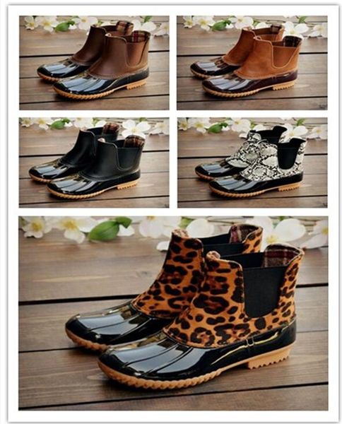 

new woman slip duck boots women shoes ankle pvc adults non-slip waterproof breathable casual rainy days necessary, Black