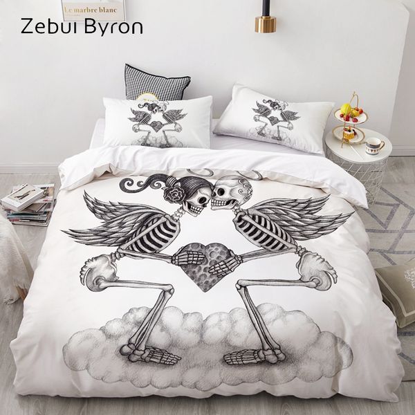 

3d duvet cover set custom,bedding sets usa/au/europe//king,quilt/blanket cover set,bed set cupids skull,drop ship