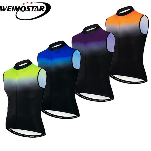 

weimostar cycling vests men summer reflective bike sleeveless vest breathable bicycle jersey clothes maillot ciclismo, Black