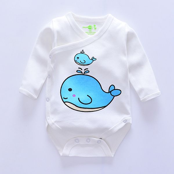 

fashion newborn baby bodysuits one-pieces infant clothes bodysuit animal style whale/dino baby girl clothes overall jumpsuits, Blue