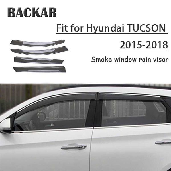 

backar 4pcs6 auto car windows rain wind for hyundai tucson 2017 2018 2015 201 sun shield deflector visor trim accessories