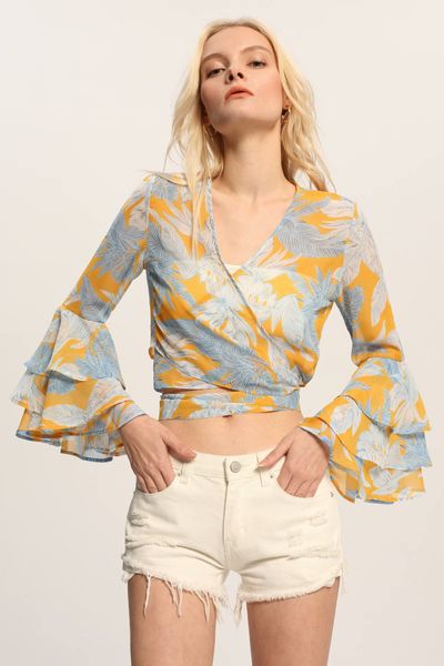 

праздничная летняя рубашка для европы и сша новая шифоновая рубашка с v-образным вырезом и тонким цветочным узором, White;black