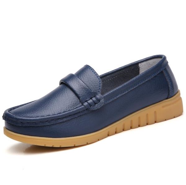 

shoes women flats casual shoes leather 1022, Black