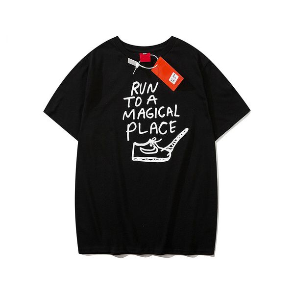 

2020 летний дизайнер мужчины и женщины футболка новая уличная стрельба прилив бренд весело мужчины и женщины пара моделей с коротким рукавом, White