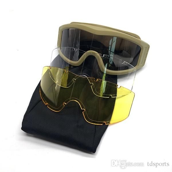 

2019 men x800 tactical camouflage goggles set outdoor skiing bicycle goggle men women snow sun glasses