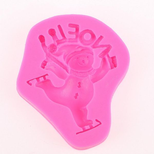 

рождественский снеговик shaped силиконовые mold fondant торт прессформы выпечки инструменты для приготовления пищи сахар шоколадное печенье