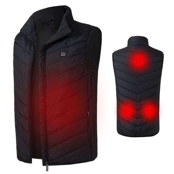 

2019 men women electric heated hiking vest heating waistcoat usb thermal warm cloth feather winter jacket #291205, Gray;blue