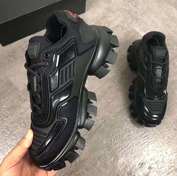 

cloudbust thunder knit sneakers mens luxury designer casual shoes mens classical casual shoes fabric rubber trainers outdoor sneakers x22, Black