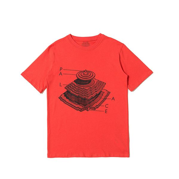 

fairy2019 подростков человек лета геометрии пирамиды графический печать чистый хлопок короткий рукав t жалко, White;black