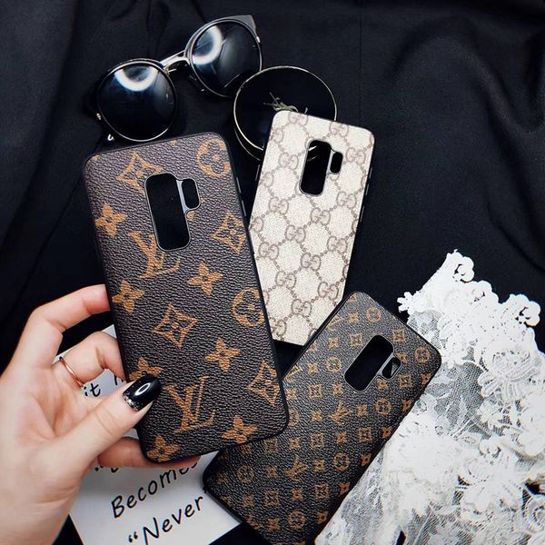 

Leather luxury de igner phone ca e cover for am ung galaxy 8 9 10 plu 7 note9 note8 ca e oft tpu phone ca e