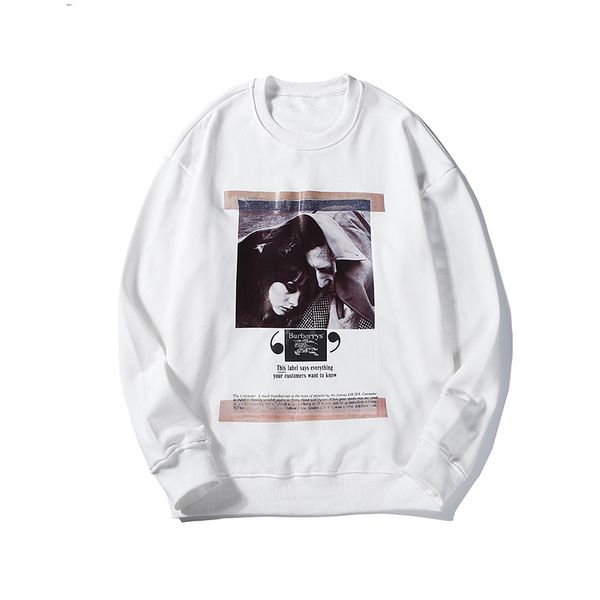 

burberri designer mens hoodie classic luxury boutique sweatshirt joint poster oil painting print black white red womens wild hoodie selling, White;black