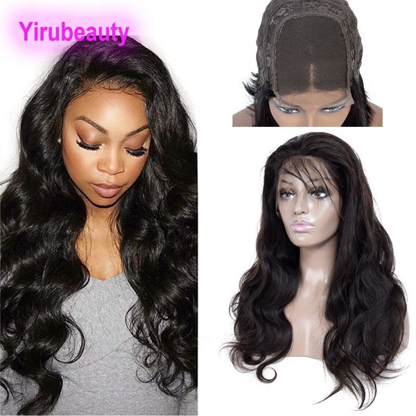 

brazilian virgin hair 4x4 lace closure wigs natural color human hair closures wig 10-32inch body wave, Black;brown