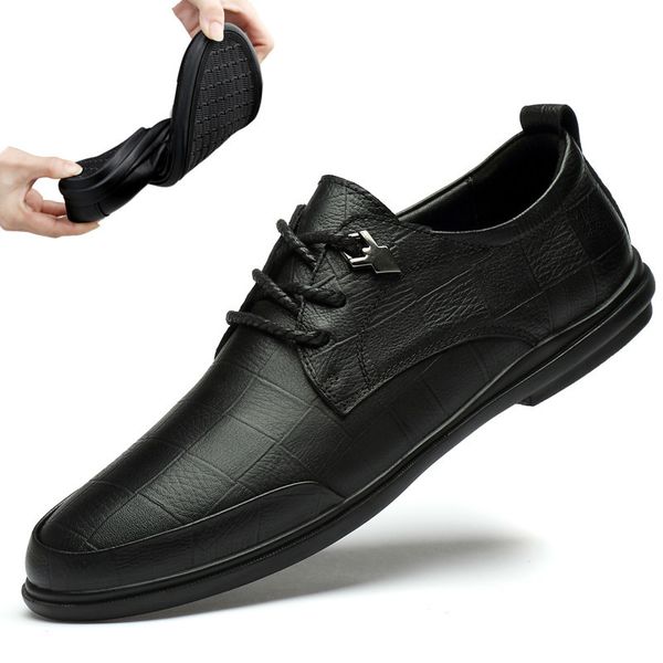 

aruonet genuine leather men shoes bespoke ultralight men sneakers personality large size men's shoes herren schuhe, Black