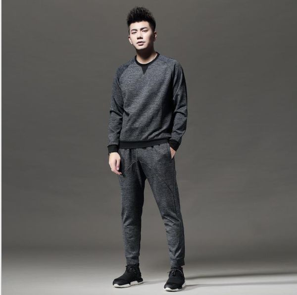 

sports suit men spring and autumn 2019 new youth sportswear men's running clothes casual wear winter two-piece