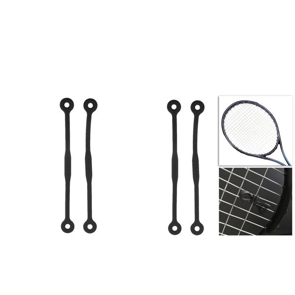 

4 lots tennis racket vibration dampeners for tennis lover, black