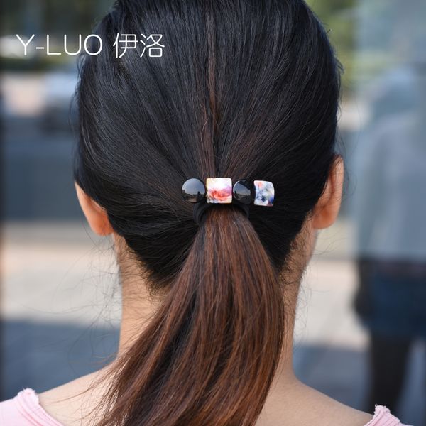 

women headwear elastic hairband fashion hair rope patchwork hair ties cute accessories for women