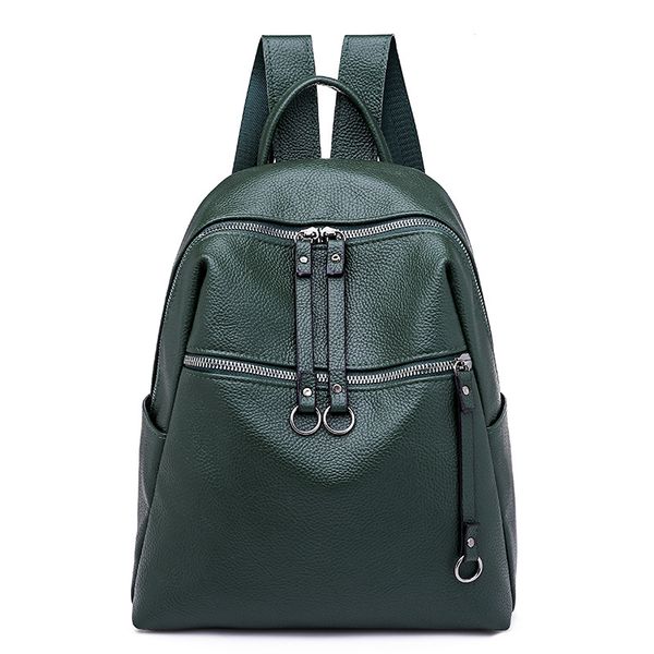 

backpack female 2020 new tide korean version of the wild fashion buff ms. pu female bag contrast backpack bag