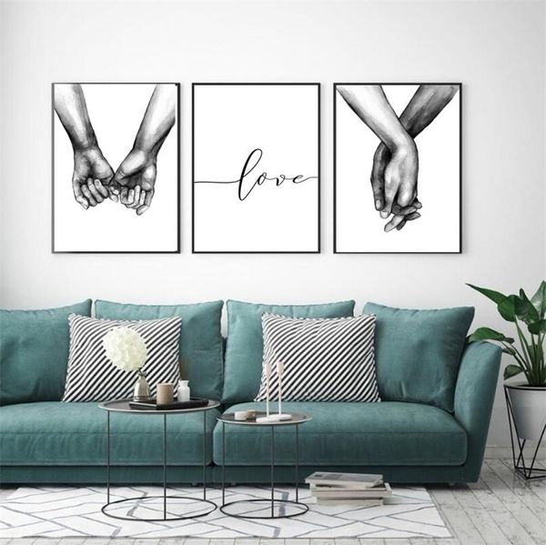 

nordic styleback white sweet wall art painting canvas painting minimalist print love quotes painting picture for living room decor no frame