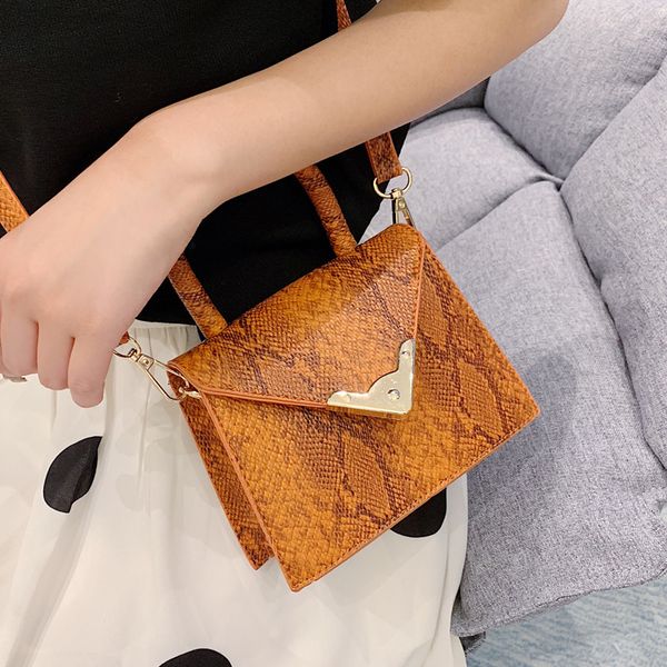 

serpentine handle handbags women crossbody bag snake pu leather shoulder messenger bags female small purse bolsa