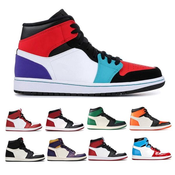 

mens 1 high og basketball shoes 1s nrg igloo banned chameleon shadow white black toe elephant print chicago royal track red sneakrs trainers