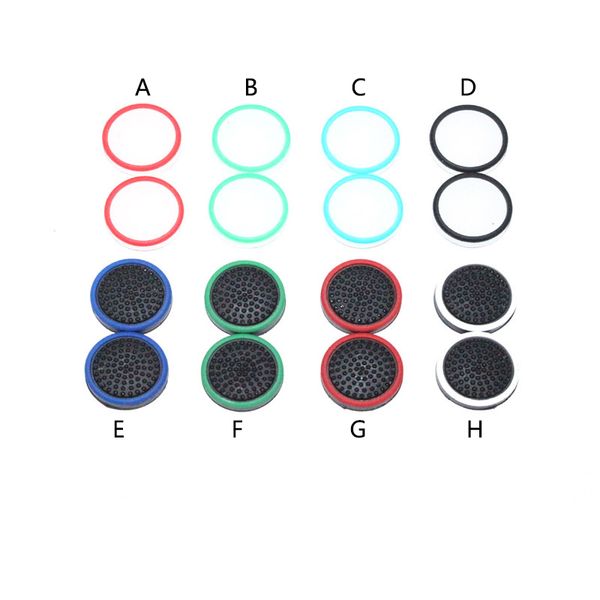 8 Farben leuchtende Gummi-Silikon-Joystick-Kappe, Daumen-Stick, Joystick-Griff, Griffe, Kappen für Switch NS/Switch Lite Controller