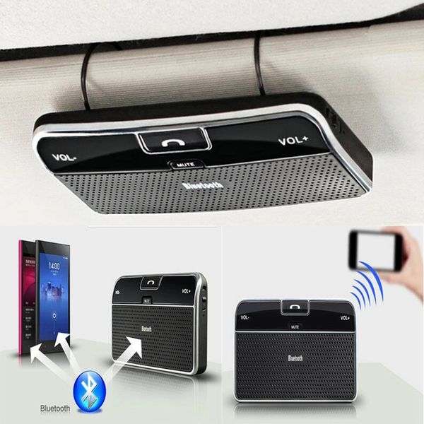 

speakerphone v4.0 multipoint sun visor speaker wireless bluetooth car kit handsfor phone smartphones car bluetooth charger