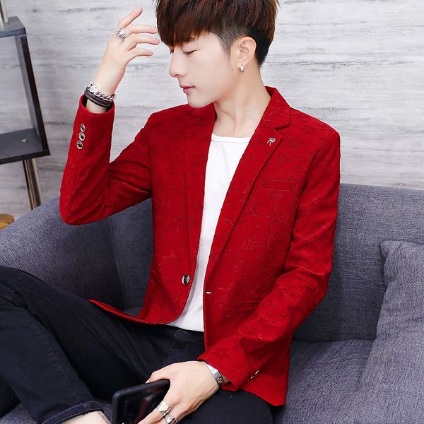 

the new man 2020 leisure suit young handsome little suit trend of cultivate one's morality, White;black