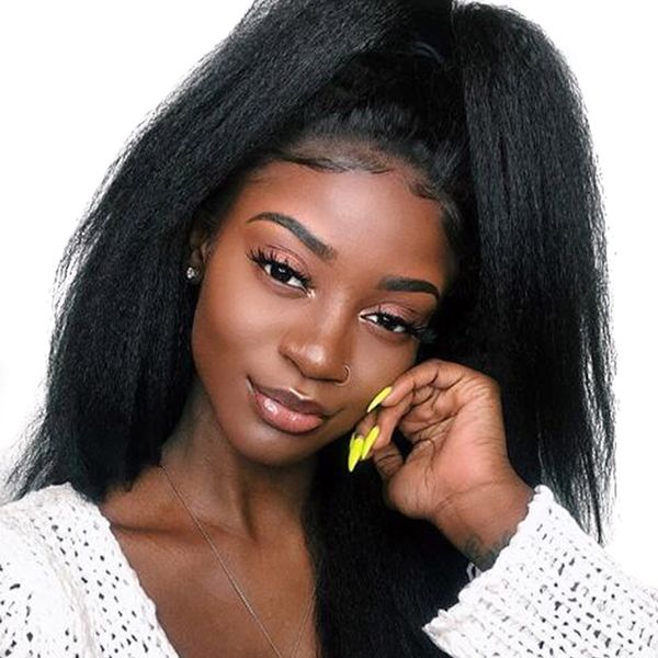 

rxy malaysian kinky straight hair weaving yaki malaysian hair bundles 10-26 inch kinky straight virgin human hair extensions 3 bundles /bag, Black