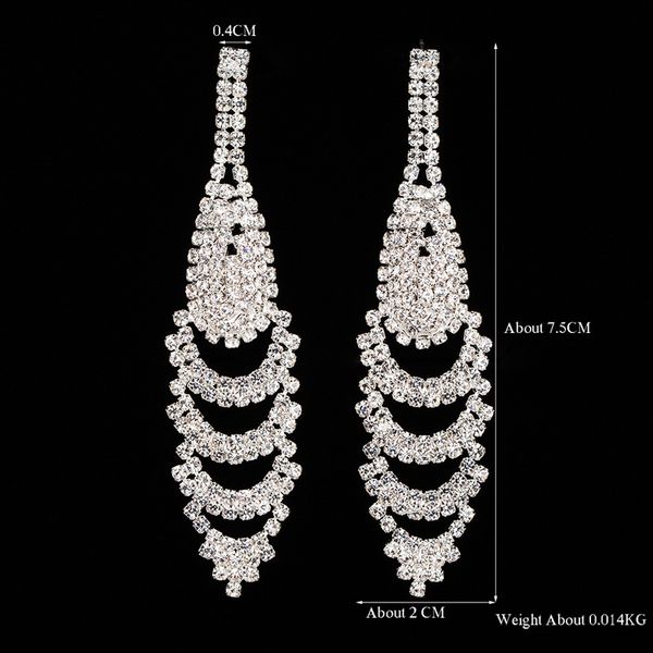 

earring exaggeration ear nail earrings long fund eardrop ornaments, Golden