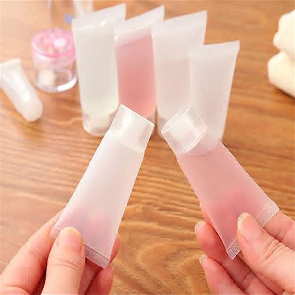 

10ml 15ml 20ml 30ml 50ml 100ml portable empty refillable clear plastic soft tube cosmetic sample packing container bottle for shampoo lotion