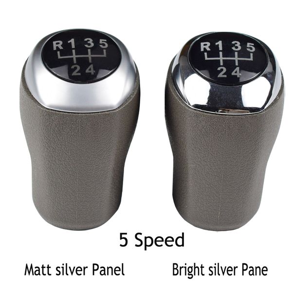 

chrome-masilver panel 5 speed for solaris verna mt(low edition) elantra gt accent avante gear head shift knob lever