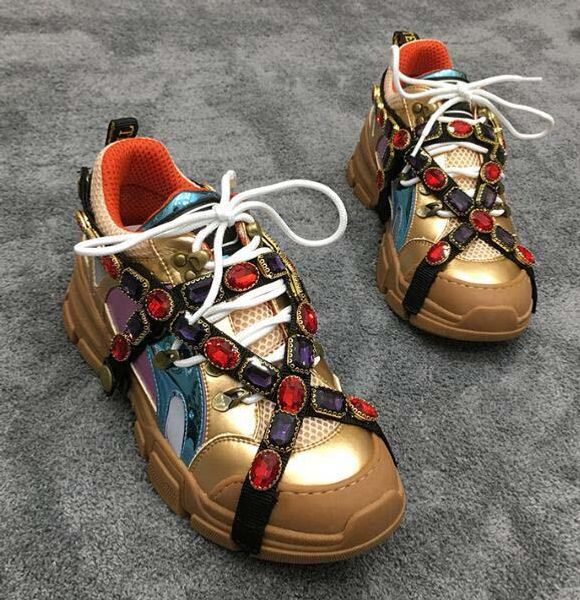 

flashtrek designer sneaker with removable crystals mens luxury designer hococal casual luxury designer womens shoes sneakers, Black