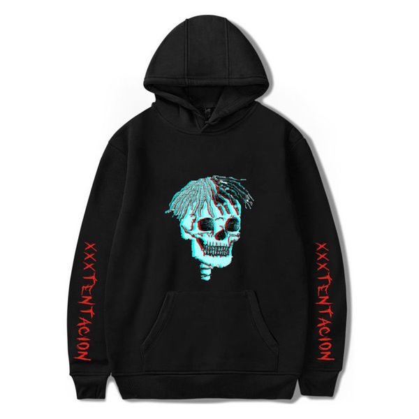 

2018 new style fashion letter hip hop hoodie with pocket skull print fashion with hat pullovers jumper, Black