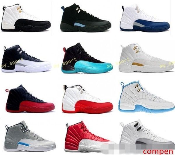 

12 12s ovo white gym red wolf grey basketball shoes men women french taxi blue suede flu game cny gamma barons nylon bordeaux sneaker