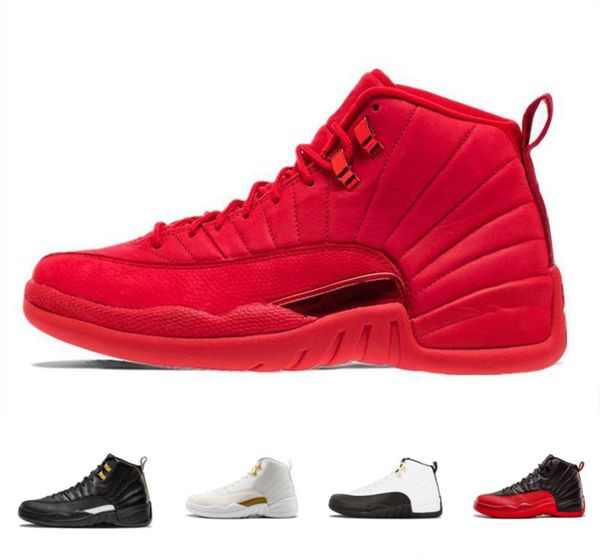 

mens 12s basketball shoe winterized wntr gym red michigan bordeaux 12 black the master flu game taxi sports sneaker baskets pour femmes