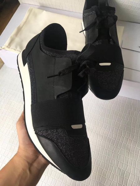 

2019 unisex run человек женщина повседневная обувь мода хорошее качество смешанные цвета low cut шнуровке zapatos mujer race runner обувь на, Black