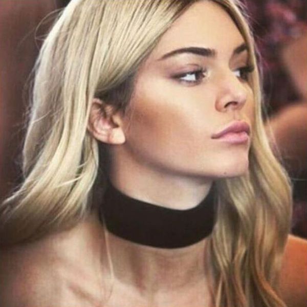 

choker ожерелье черного цвета корейского бархат кожаный ремень с золотым цветом гальванического расширенного металлической цепи женщиной под, Golden;silver