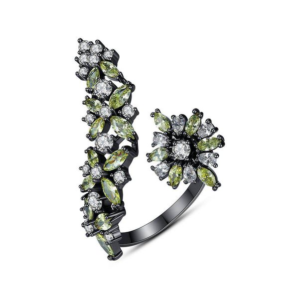 

cubic zirconia classic garland ring,wedding/party/dinner jewelry for women's accessaries,rd188, Slivery;golden