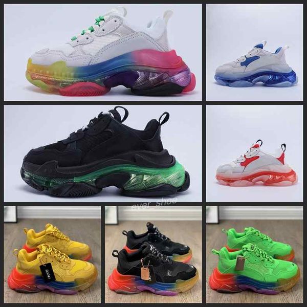 

fashion paris triple s designer shoes platform sneakers old dad mens luxury casual women designer casual sports trainers running chaussures, Black