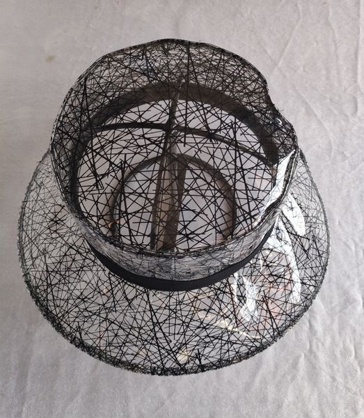 

women's casual pvc plastic bucket hats girls solid black leopard nest print large brim fisherman sun visor cap panama hat, Blue;gray