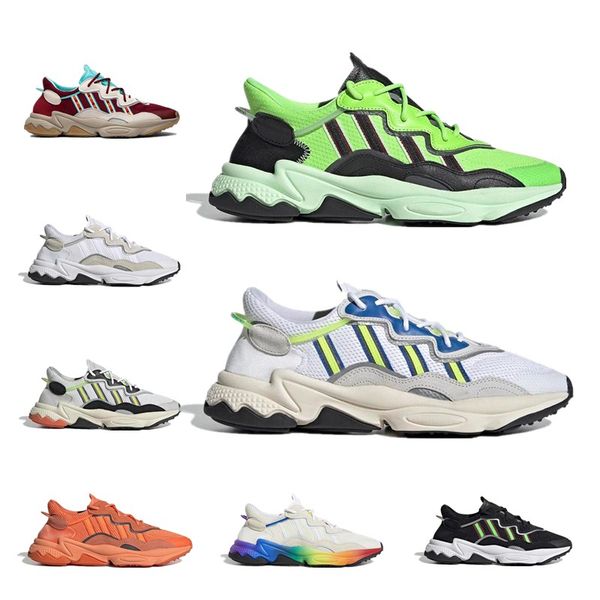 

solar yellow pride 3m reflective xeno ozweego for men women casual shoes cloud white black era pack trainer sports sneakers chaussures 36-45