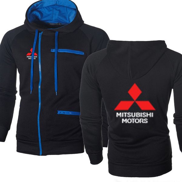 

jacket men for mitsubishi car logo print casual hip hop harajuku long sleeve fleece warm hooded sweatshirts mens zipper hoodies