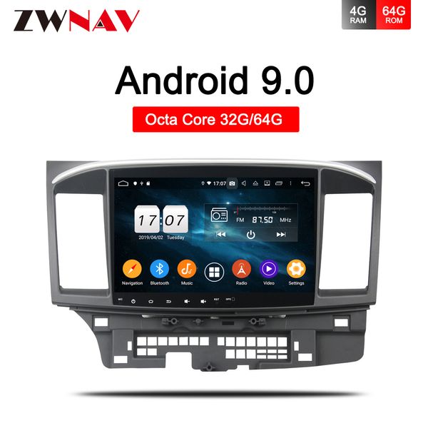 

10.2" android 9.0 car gps dvd player for mitsubishi lancer 10 evo with 4+32octa core auto stereo navi radio multimedia head unit
