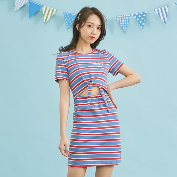 

иэф лето лоскутные полосатый платья женщин мода шею с коротким рукавом женский повседневный мини платье 0s30w-d2201, Black;gray