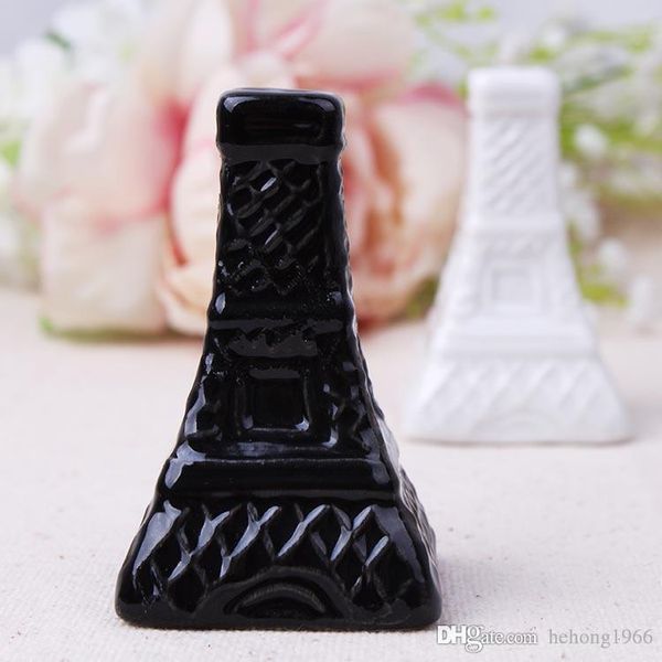 

eiffel tower seasoning bottle black and white ceramic salt and pepper shaker exquisite durable kitchen tool for home 5yk r